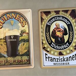 Guinness and Franziskaner Beer Signs